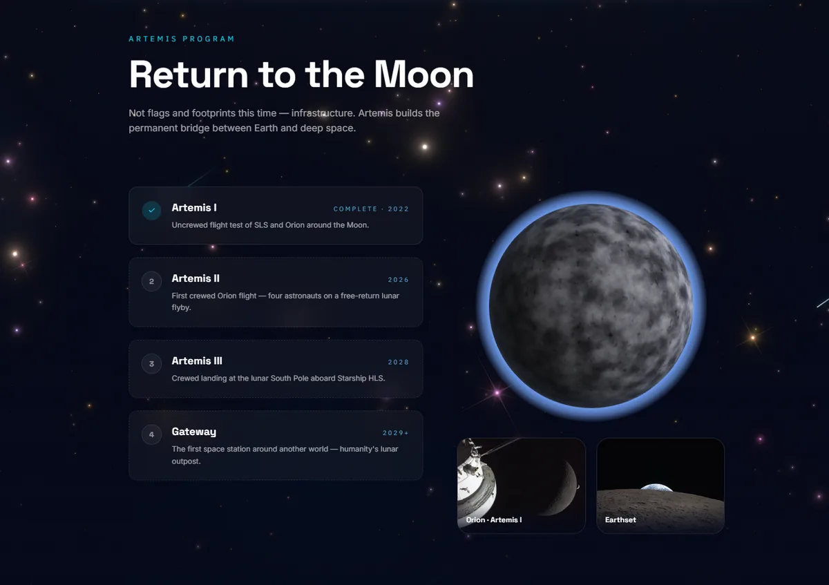 NASA Artemis program section