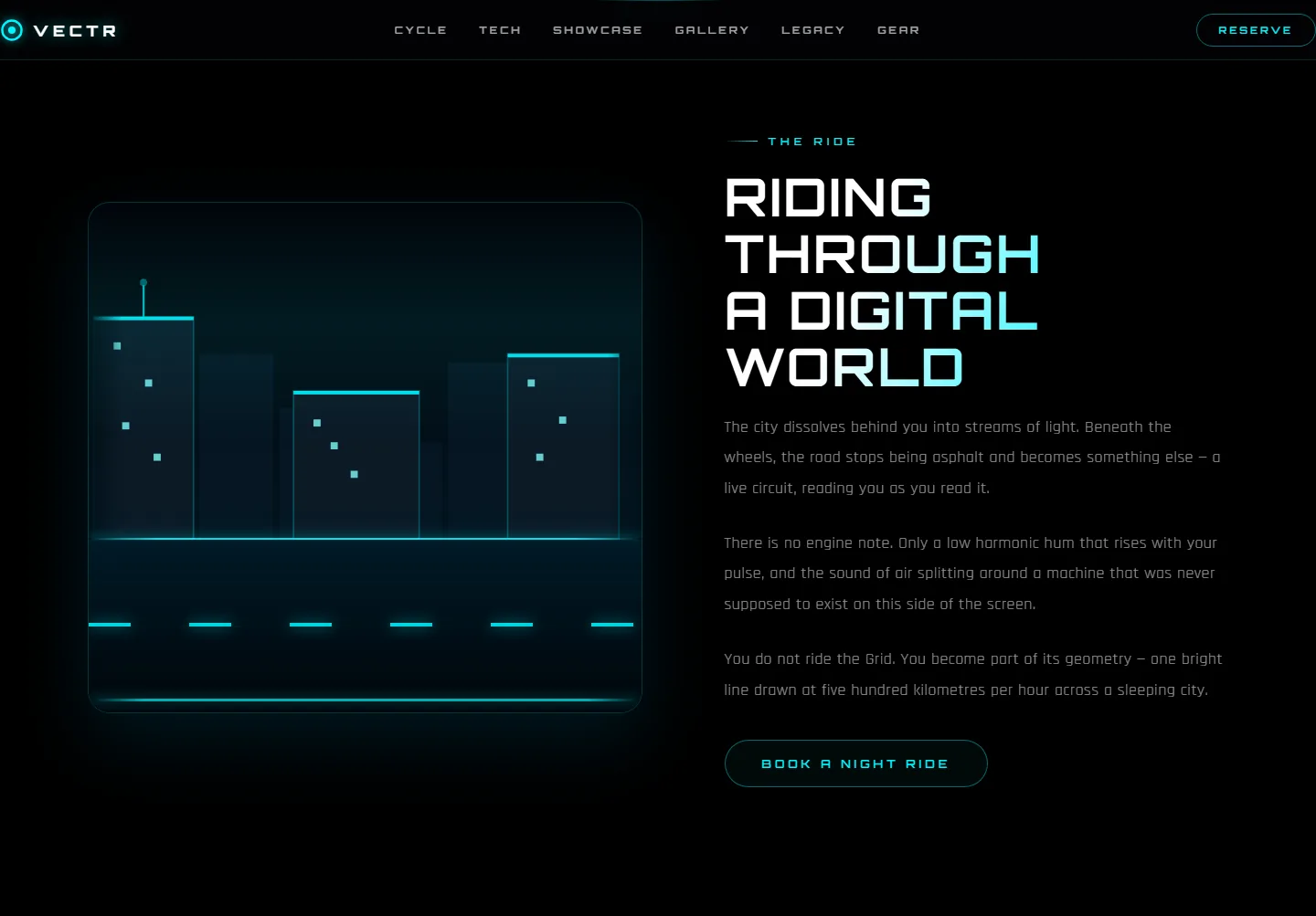 VECTR ride experience section