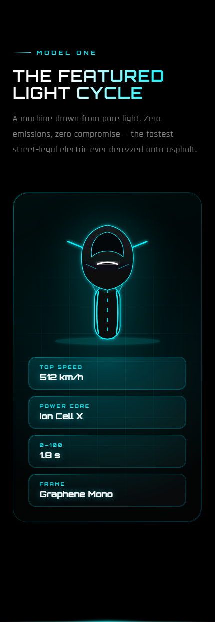 VECTR mobile spec card