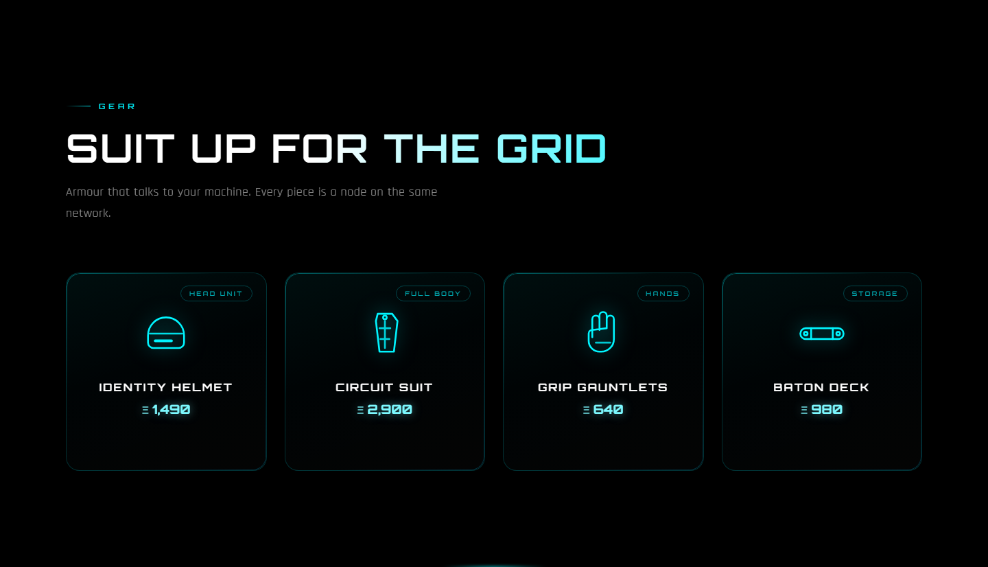 VECTR gear section