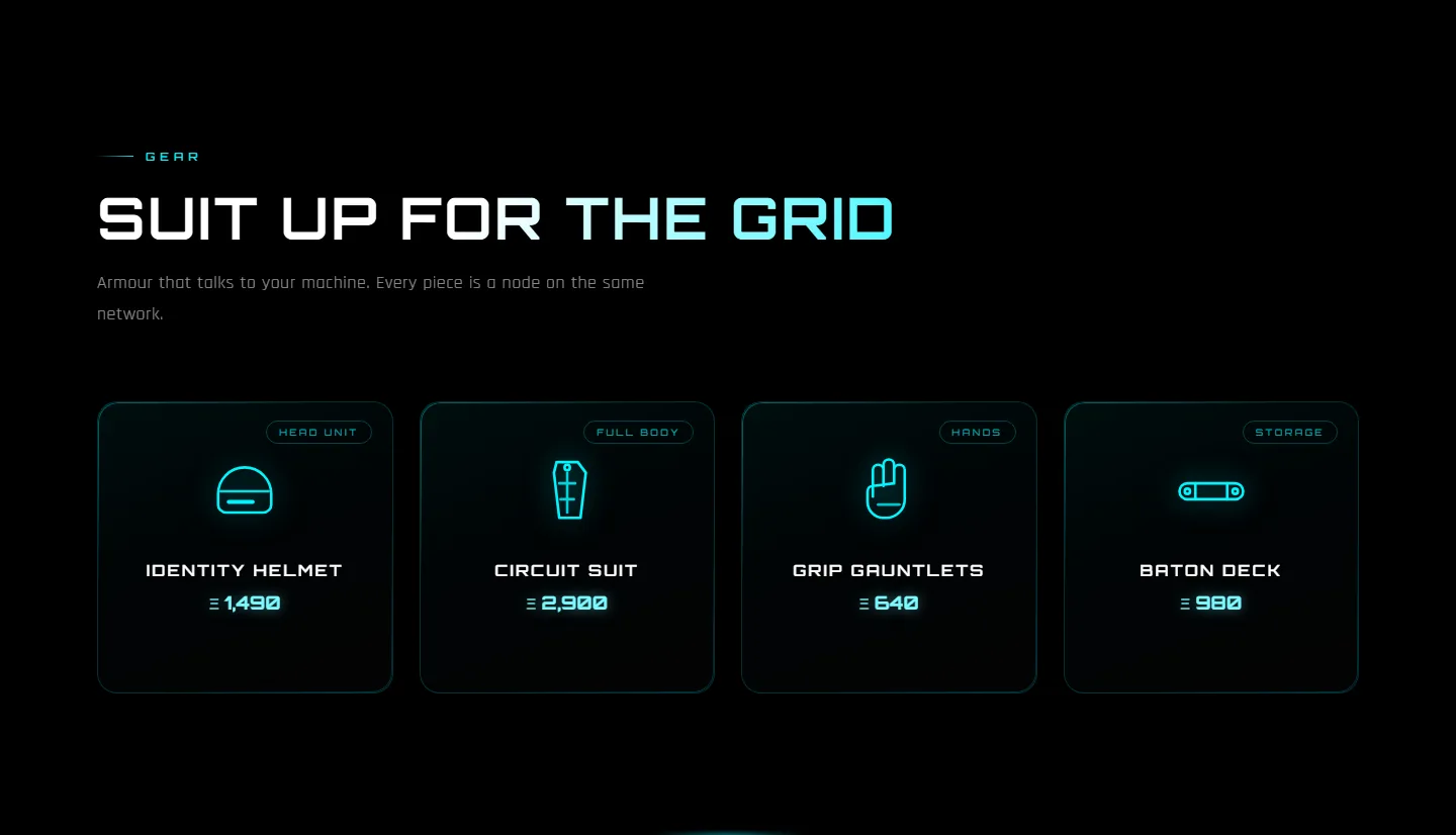 VECTR gear section