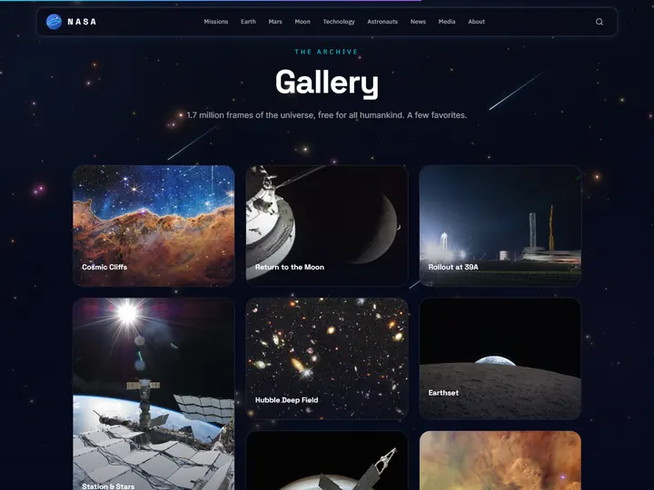 NASA concept site: the space image gallery