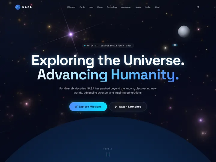 NASA concept site: Exploring the Universe, Advancing Humanity