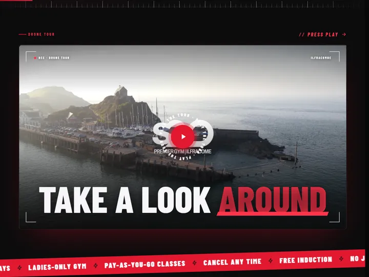Studio 20 gym site: Take a look around, a drone tour video over Ilfracombe